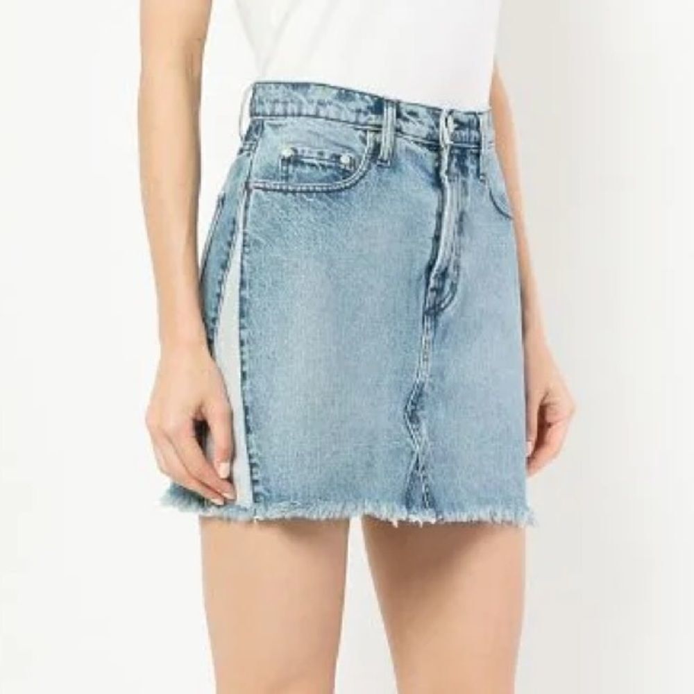 NOBODY DENIM High Waisted Mini Denim Jean Skirt Blue 30